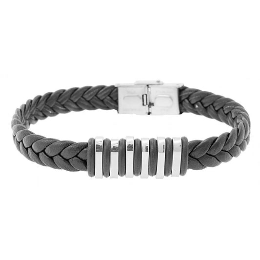 PULSERA ACERO POLIPIEL MOD. 5