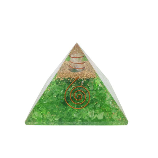 PIRAMIDE ORGONITA 75 MM PERIDOTO