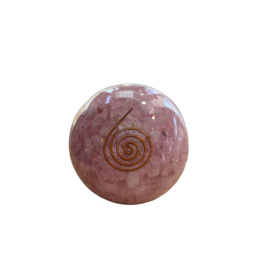 ESFERA ORGONITA CUARZO ROSA