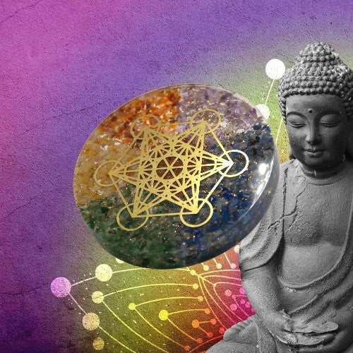 Disco Metatron Orgonita 9 cm - 7 Chakras REF 790