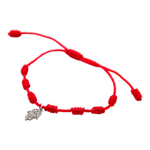 Pulsera 7 nudos roja Mano Fátima E5797-5