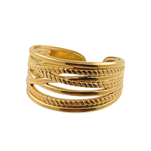 ANILLOS DE ACERO – MOD 12 LISO ENTRELAZADOS