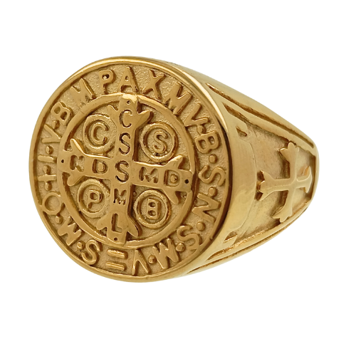 ANILLOS DE ACERO – MOD. 18 CRUZ SAN BENITO