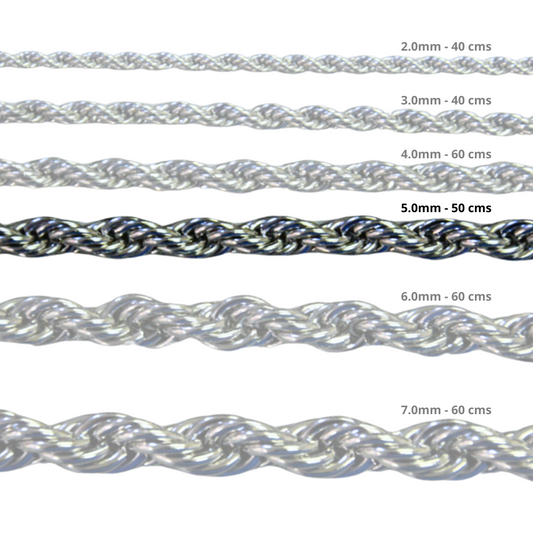 Cadena Acero inoxidable CORDON 5.0 - 50CM PLATEADO