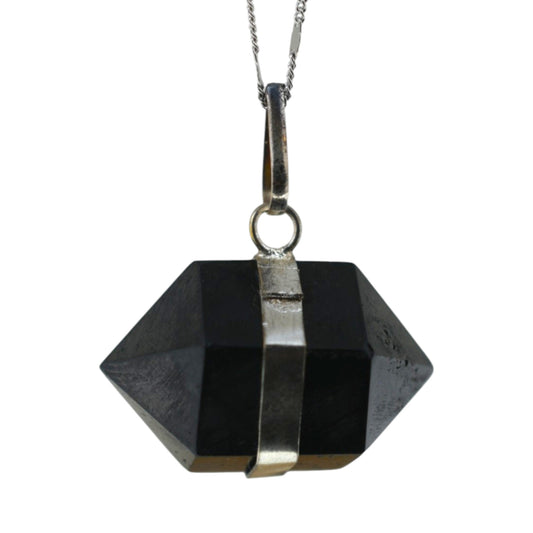 Colgante Doble Punta Hexagonal de Shunguit Ref. 9